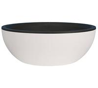 Coupe pot de fleurs - RIVIERA - Granit - D40 H15 cm - Blanc