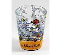 Riviera Maya Mexico Verre à shot Motif dauphins sautant