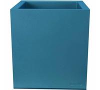Bac à fleurs carré RIVIERA GRANIT - Plastique - 39,5X39,5X44,5 cm - Bleu