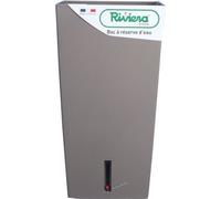 RIVIERA Pot de fleurs carré Eva New en plastique - 28 x 28 x H 52 cm - 31 L - Taupe