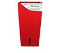 Pot de fleurs carré Eva New en plastique - 37 x 37 x H 68,5 cm - 69 L - Rouge