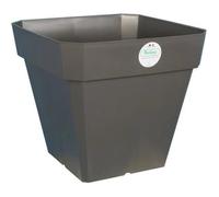 Riviera Pot De Fleurs Carré Soleilla En Plastique - 49 X 49 X H 45 Cm - 65 L - Gris Pailleté Gris