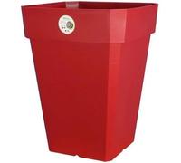 Riviera Pot De Fleurs Carré Soleilla En Plastique - 49 X 49 X H 50 Cm - 65 L - Rouge Rouge