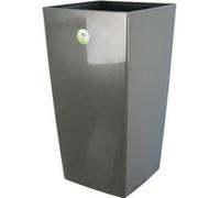 RIVIERA Pot de fleurs Nuance -Carré - 29 x 29 x H 52 cm - 32.6 L - Gris pailleté Gris G