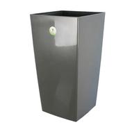 Riviera Pot De Fleurs Nuance - Carré - 38 X 38 X H 69 Cm - Gris Pailleté Gris G