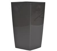 RiViERA – Pot de fleurs Nuance – Carré 38 x 38 x H 69 cm – Gris pailleté