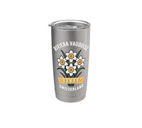 Riviera Vaudoise Wild Narcisse Suisse Gobelet isotherme en acier inoxydable double paroi