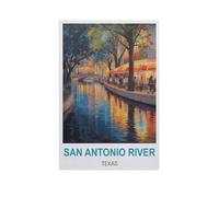Rivière de San Antonio, Texas，1000 Pièces Puzzle en Papier Créatif Éducatif Jigsaw Puzzle Jouet Anti-Stress pour Adultes Enfants Bricolage Jeux Parent-Enfant（50x70cm）-GF78