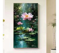 Rivière Diamond Painting Fleur Diamond Painting Adulte, 5D Broderie Diamant Kit Complet, Bricolage Strass Point de Croix Artisanat Loisirs Créatifs Adultes Tableau Decoration Murale 80x160cm gfh2-h