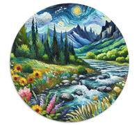rivière forêt Puzzle 1000 Pièces Adultes Et Enfants Dès 14 Ans Vincent Van Gogh Puzzle De Bricolage Coloré Jeu Éducatif Challenge Toy Détente Collection 1000pcs (67.5x67.5cm)