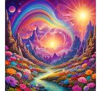 Rivière Wonderland Puzzle 90 Pièces pour Adultes, 30x30cm Puzzles Classiques 90 pièces, DIY Activité Familiale Jigsaw Puzzle Jeux, Unique Décoration Murale de la Maison Cadeau