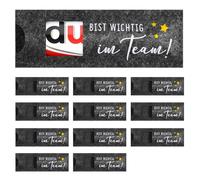 RIVIEVAL Lot de 12 Étuis en Feutre pour Chocolat - Texte Allemand "Hast ein dickes Danke verdient" - Emballage Cadeau pour Enseignants et Collègues