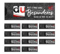 RIVIEVAL Lot de 12 Étuis en Feutrine pour Chocolat - Texte Allemand Hast ein dickes Danke verdient - Cadeau pour Enseignants, Collègues et Clients (#10)