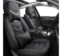RIVILA Housse de Siège de Voiture pour Nissan Juke 2013 2014 2015 2016 2017, Ensembles de Housses de Siège Cuir de Auto ImperméAble Protecteur Interieu Accessoire de Voiture, 3-Black