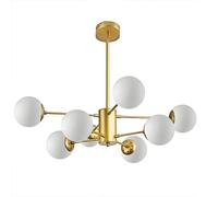 RIVINE Moderne Spoutnik Lustre Suspension Luminaire Intérieur Rétro Suspension Lampe Plafonnier luminaire lustre pour Salle à manger Chambre(8 lights, Gold)