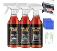 Rivoneed Nettoyant Grille Barbecue Puissant, Rivoneed Oven Cleaner,Décapant Four Puissant Pour Résidus Alimentaires Et Graisses Brûlées,Spray Nettoyant à Action Rapide Pour Four,Barbecue, Grills (3PC)