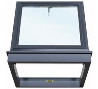 Rivorne Fenêtres de Toit pour Maison, Puits de Lumière pour Toit Plat en Pente, Puits de Lumière avec Double Vitrage Trempé pour Grenier/véranda(LxW 28x24in/70x60cm)