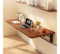 Rivorne Table Pliante Murale, Table Pliante Murale Rabattable, Table Pliante Murale en Bois, Bureau Mural, Bureau D'étude Pliable Peu Encombrant, Bureaux Pliables pour Petits Espaces.(60 * 40cm)