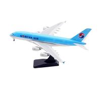 RIVPAHGQ Modèle Réduit Avion 18cm Magnifiques Maquettes D'avions À L'échelle 1/400 for Korean Air for Airbus A380 HL7619 Bleu Avion Expositions D'aviation Kit Maquette Avion Échelle