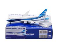 RIVPAHGQ Modèle Réduit Avion Avion Civil À L'échelle 19 Cm, 1/400 Prototype for Boeing B747-8, Lignes Bleues, Modèle Réduit d'avion Fini Exquis Kit Maquette Avion Échelle(Flap)