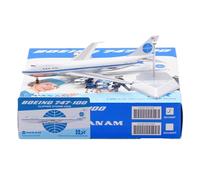 RIVPAHGQ Modèle Réduit Avion Avion De Ligne Civil Miniature 17 Cm Échelle 1/400 for Pan Am for Boeing B747-100 N732PA Modèles D'avions Statiques À Volets Kit Maquette Avion Échelle(Regular)