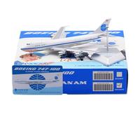 RIVPAHGQ Modèle Réduit Avion Avion De Ligne Civil Miniature 17 Cm Échelle 1/400 for Pan Am for Boeing B747-100 N733PA Modèles D'avions Statiques À Volets Kit Maquette Avion Échelle