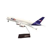 RIVPAHGQ Modèle Réduit Avion Avion en Métal Moulé sous Pression De 36 Cm, Échelle 1:200, Cargo for FedEx A380, Modèle d'avion De Passagers avec Roues Kit Maquette Avion Échelle(with Light)