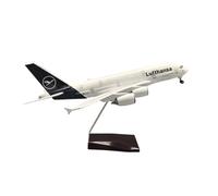 RIVPAHGQ Modèle Réduit Avion Avion en Métal Moulé sous Pression De 36 Cm Échelle 1:200 for Lufthansa for Airbus A380 Modèle d'avion De Passagers avec Roues Kit Maquette Avion Échelle(with Light)