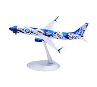 RIVPAHGQ Modèle Réduit Avion Maquette d'avion Miniature for Alaska B737-800 N559AS Salmon, Échelle 19 Cm, 1:200, Kit De Maquette d'avion Fini Kit Maquette Avion Échelle