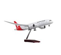 RIVPAHGQ Modèle Réduit Avion Modèle d'avion De Ligne Civil De Simulation 1/130 43 Cm for Qantas for Boeing 787, Répliques D'avions À L'échelle avec Roues Kit Maquette Avion Échelle(NO Light)