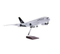 RIVPAHGQ Modèle Réduit Avion Modèle d'avion De Ligne Civil De Simulation 1/85 47 Cm Lufthansa for Airbus A380, Répliques D'avions À L'échelle Kit Maquette Avion Échelle(NO Light)