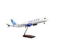 RIVPAHGQ Modèle Réduit Avion Modèle d'avion Moulé sous Pression À L'échelle 1:85 De 47 Cm for United Airlines 737MAX. Réplique Décorative. Kit Maquette Avion Échelle(NO Light)