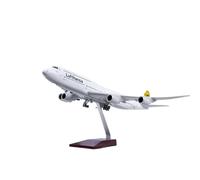 RIVPAHGQ Modèle Réduit Avion Modèle d'avion Très Détaillé À L'échelle 1/150 Avion pour Lufthansa B747 avec Train D'atterrissage Léger Et À Roues Kit Maquette Avion Échelle(Without Light)