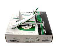 RIVPAHGQ Modèle Réduit Avion Modèles d'avion À L'échelle 17 Cm 1/400 EVA Air for Boeing B747-400 B-16411, Avion Moulé sous Pression Exquis Kit Maquette Avion Échelle