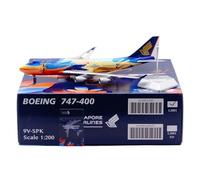 RIVPAHGQ Modèle Réduit Avion Modèles D'avions De 35 Cm À L'échelle 1/200 for Singapore Airlines B747-400 9V-SPK, Expositions Aéronautiques Kit Maquette Avion Échelle(Standard)