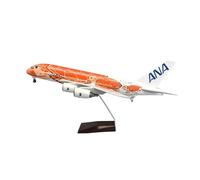 RIVPAHGQ Modèle Réduit Avion Réplique d'avion Miniature 45 Cm 1:160 for ANA Blue Orange Green Turtle A380 en Alliage Kit Maquette Avion Échelle(Orange)