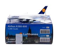 RIVPAHGQ Modèle Réduit Avion Répliques D'avions Moulées sous Pression 36 Cm, Échelle 1/200, for Lufthansa, for Airbus A380 D-AIMA Kit Maquette Avion Échelle(Regular)