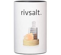 Rivsalt Sel rose de l'Himalaya avec râpe en métal et support en bois 200 g