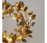 Rivweten Guirlande lumineuse LED dorée de 2/3/5 m pour mariage, fête d'anniversaire, décoration murale, extérieur, jardin, plante artificielle (5 m)