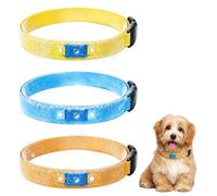 RIX Collier rafraîchissant pour chien orange XS PCM, léger, réglable et respirant pour races de jouets, équipement cool d'été réutilisable pour la marche et la randonnée