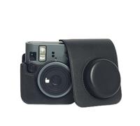 Rixavleo Étui de protection pour appareil photo compatible avec Polaroid Mini 41, sac de transport vintage en cuir synthétique avec bandoulière réglable et poche pour film (noir)