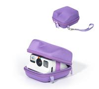 Rixavleo Sac de rangement / étui de protection pour appareil photo Polaroid Go, étui rigide avec dragonne, protection complète, matériau EVA de qualité supérieure (violet)