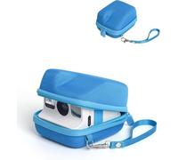Rixavleo Sac de rangement / étui de protection pour appareil photo Polaroid Go, étui rigide pour appareil photo avec dragonne, protection complète, matériau EVA de qualité supérieure, Bleu, Simple et
