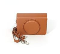 Rixavleo Solid - Sac pour appareil photo Kodak Instamatic C210R - Housse de protection antichoc avec bandoulière réglable, ajustement parfait pour appareil photo Polaroid C210R (marron)
