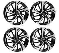 Rixon Lot de 4 jantes Autec 7,5 x 19 ET35 5 x 114,3 Noir poli Compatible avec Nissan Qashqai X-Trail Leaf Juke Ariya Townstar