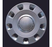 Rixto Kit de 4 enjoliveurs compatibles avec Fiat Nuova 500 modèle 2007, Noir, Plastique, 14 pouces