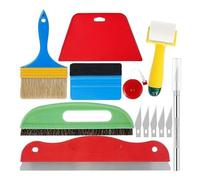 RIYAN 1 Ensemble D'Outils de Lissage de Papier Peint, Kit D'Outils de Papier Peint, Kit de Collage de Papier Peint pour Applications de Papier de Contact en Vinyle