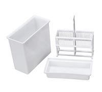 RIYAN Lot de 24 lames de microscope 2 en 1 Blanc