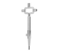 Riybyds Clé Universelle de Construction en Alliage de Zinc, Clef Carrée Multifonction, Clef Passe-Partout avec Échelle de Mesure pour Longueurs de Cylindres, Durable et Polyvalente