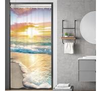 Riyidecor Magnifique Rideau de Douche 36x72 Ocean Coastal